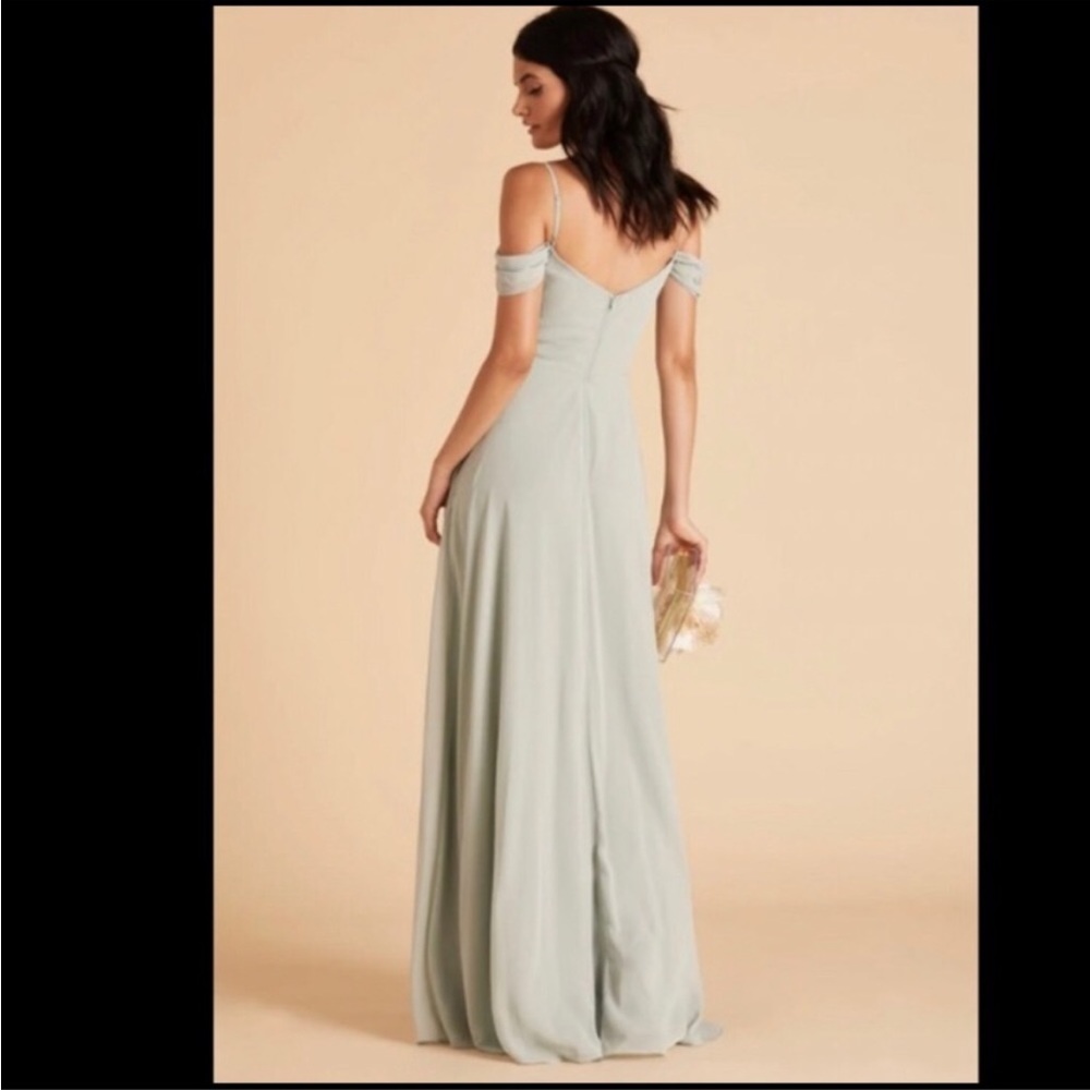 NWT Birdy Grey Devin Convertible Chiffon Dress Sage Plus Sz 1X - Picture 2 of 15